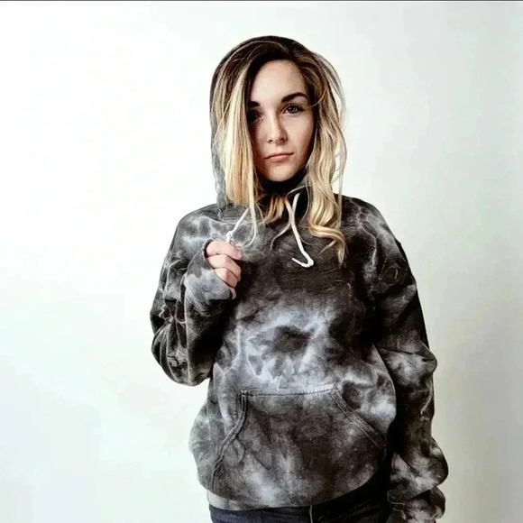 XXX RUDE Grey Tie Dye Hoodie - Picture 1 of 6